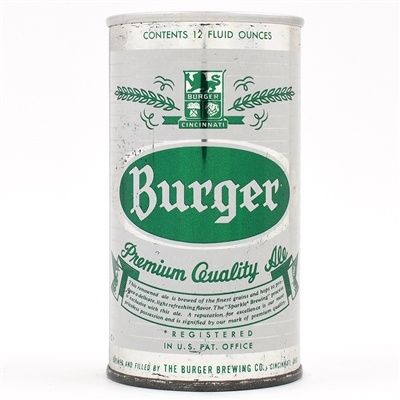 Burger Ale Zip Top METALLIC 50-21 RARE LIKELY BEST