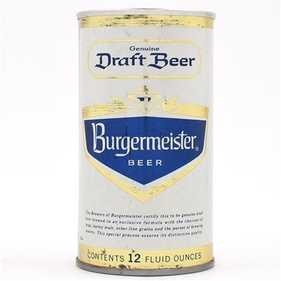 Burgermeister Draft Pull Tab SAN FRANCISCO METALLIC L51-29 UNLISTED