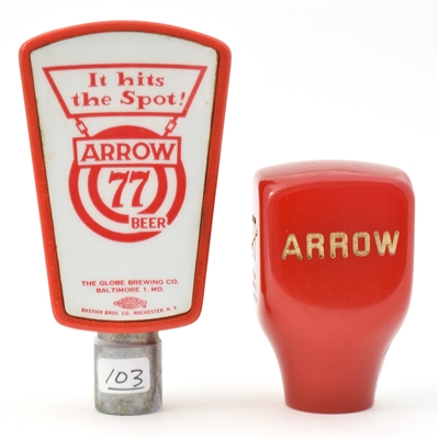 Arrow 77 1950s Tap Knobs Lot of 2 Different