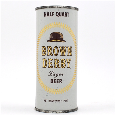 Brown Derby Beer 16 Ounce Flat Top 226-9 CLEAN