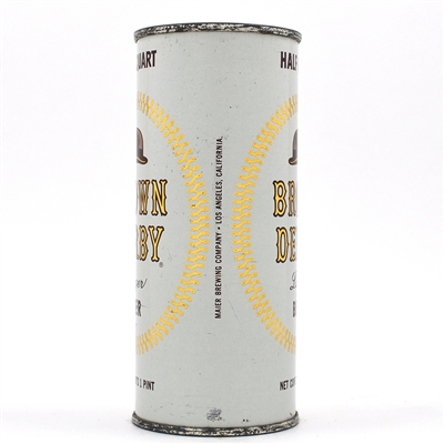 Brown Derby Beer 16 Ounce Flat Top 226-9 CLEAN