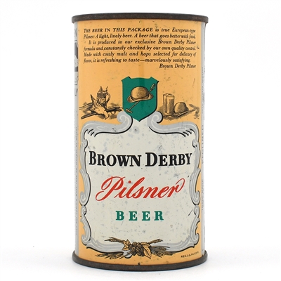 Brown Derby Beer Instructional Flat Top SALEM 42-31 USBCOI 134