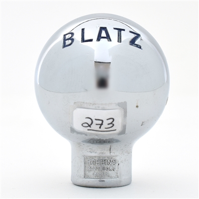 Blatz Beer 1940s 2-sided Chrome Ball Tap Knob MINTY