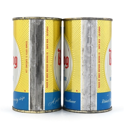 Bull Dog Malt and Stout Malt Liquor Flat Tops 45-33 and 45-38 CLEAN