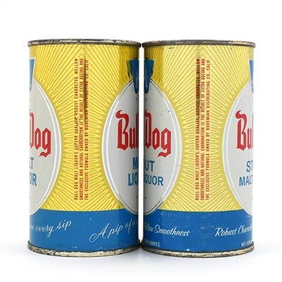 Bull Dog Malt and Stout Malt Liquor Flat Tops 45-33 and 45-38 CLEAN