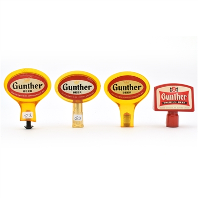 Gunther Beer 1950s Tap Knobs Lot of 4