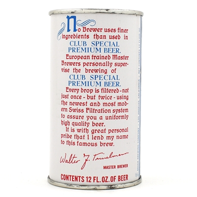 Club Special Beer Flat Top 49-36 MINTY