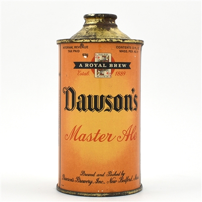 Dawsons Master Ale Cone Top 158-26 CLEAN