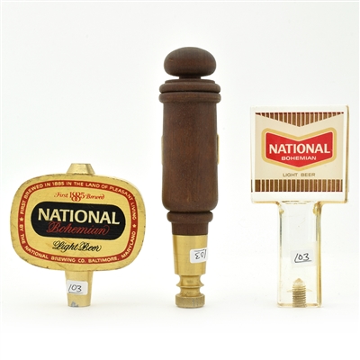 National Beer-Bohemian Newer Tap Knobs Lot of 3 Different