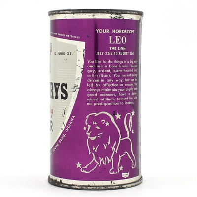 Drewrys Beer Horoscope Series Flat Top HOROSCOPE LEO 56-30