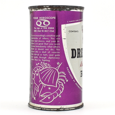 Drewrys Beer Horoscope Series Flat Top HOROSCOPE LEO 56-30