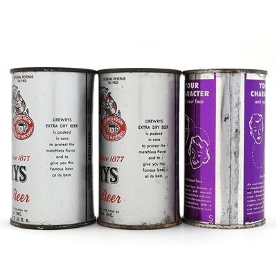 Drewrys Flat Tops Lot of 3 South Bend 55-35 55-36 56-40