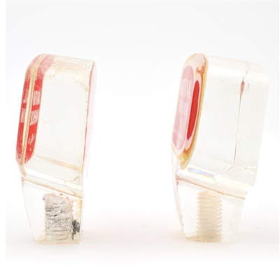 National Bohemian 1950s Lucite Tap Knobs Lot of 2 Different