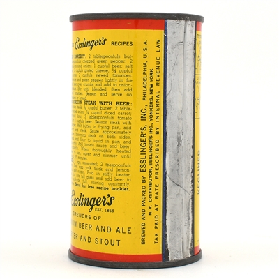 Esslingers Beer Instructional Flat Top 60-17 USBCOI 243 CLEAN