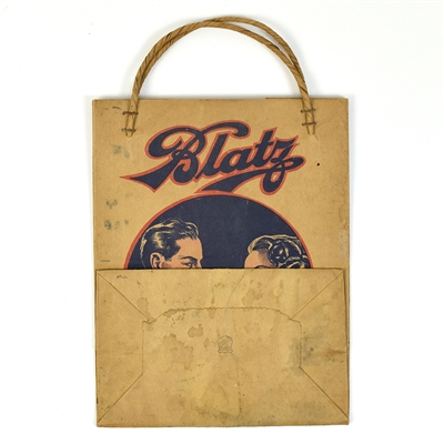 Blatz and Utica Club 1930s Beer Bags Lot of 2