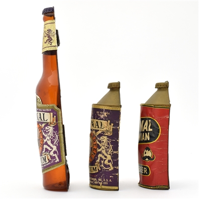 National Beer - Bohemian 1940s Plastic Stick-on Display Containers Lot of 3 SCARCE