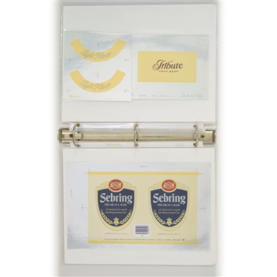Schlitz Binder of 29 Different Foil Test Labels