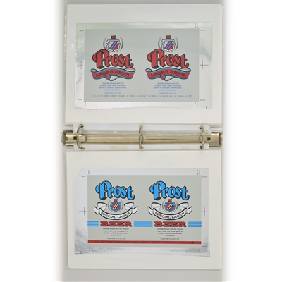 Schlitz Binder of 29 Different Foil Test Labels