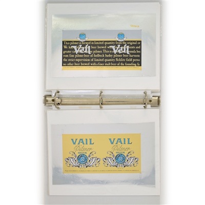 Schlitz Binder of 29 Different Foil Test Labels