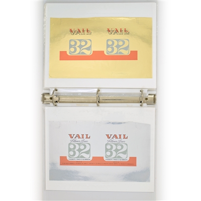 Schlitz Binder of 29 Different Foil Test Labels