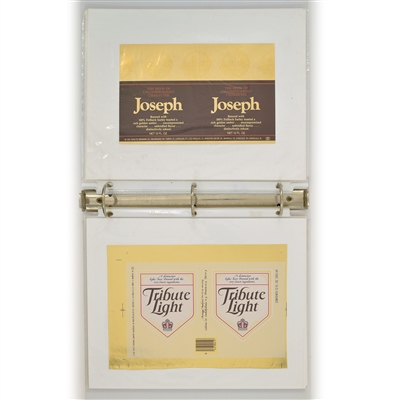 Schlitz Binder of 29 Different Foil Test Labels