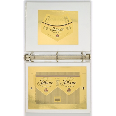 Schlitz Binder of 29 Different Foil Test Labels