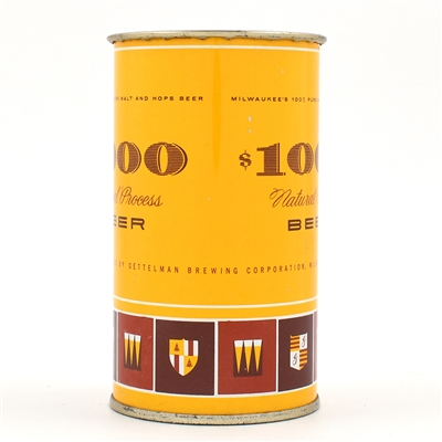 1000 Dollar Beer Drinking Cup Flat Top GETTELMAN 109-13 NEAR MINT