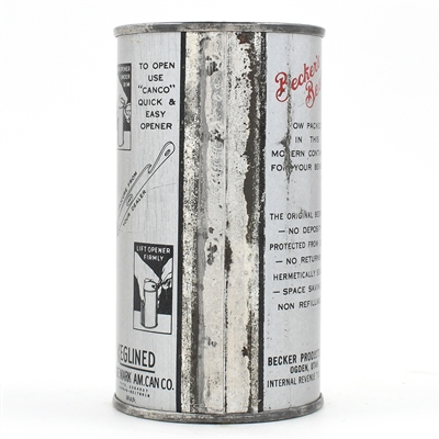 Beckers Best Beer Instructional Flat Top 35-25 USBCOI 97B