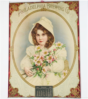 Philadelphia Brewing 1903 Calendar Chromolithograph RARE STUNNING