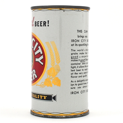 Iron City Beer Bank Lid Flat Top 85-34 OUTSTANDING
