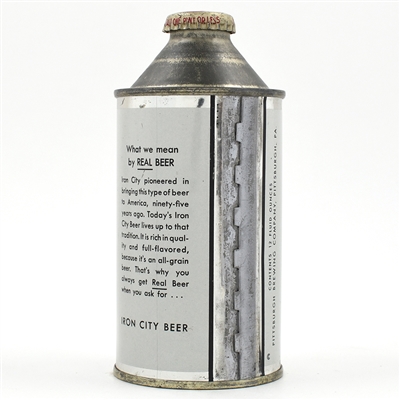 Iron City Beer Cone Top FABULOUS 170-4