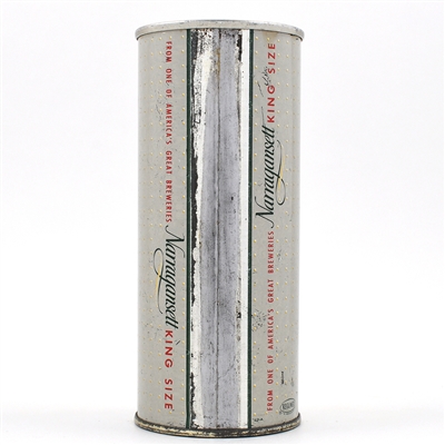 Narragansett Beer 16 Ounce Aluminum Soft Top Flat Top NICE 232-27