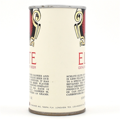 Schlitz Elite Light Beer Foil Label Test Pull Tab 243-33
