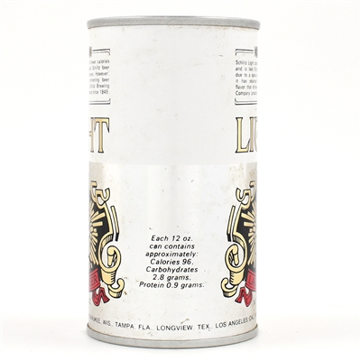 Schlitz Light Beer Foil Label Test Pull Tab 243-39