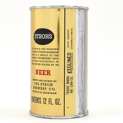 Strohs Beer Flat Top 1 FACED METALLIC 137-30 CRISP