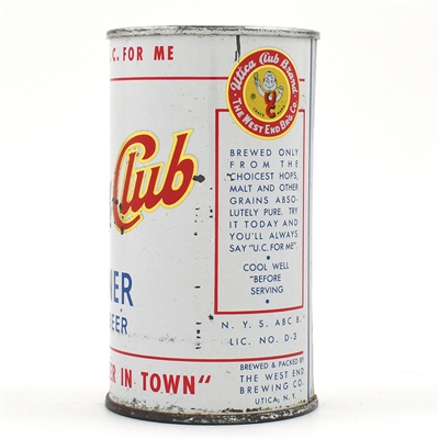 Utica Club Beer Flat Top TASTIEST BEER 142-23