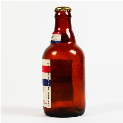 Red White Blue STRONG Steinie Beer Bottle PABST WI