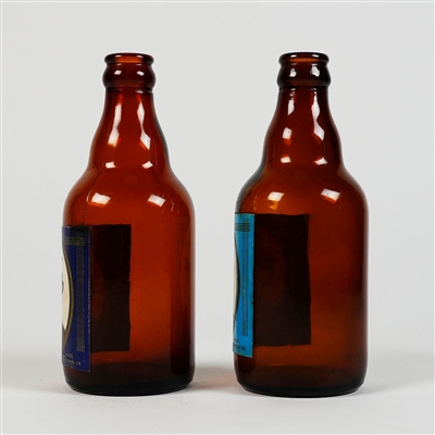Clyde Lager Beer Light Dark Blue Labels Steinie Bottles