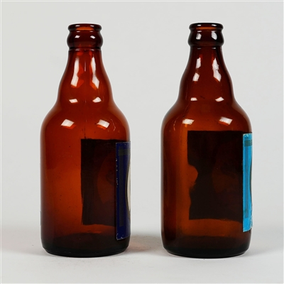 Clyde Lager Beer Light Dark Blue Labels Steinie Bottles