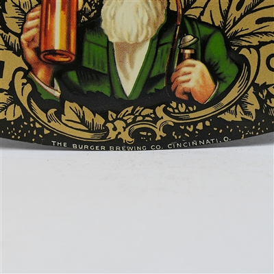 Burger Brau Cincinnati Embossed Tin Sign TOUGH