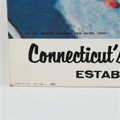 Hulls Export Beer Connecticut's Only Brewery Diecut Sign