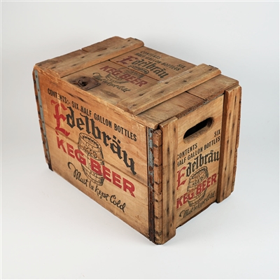 Edelbrau Keg Beer Six Half Gallon Bottles Crate MINTY