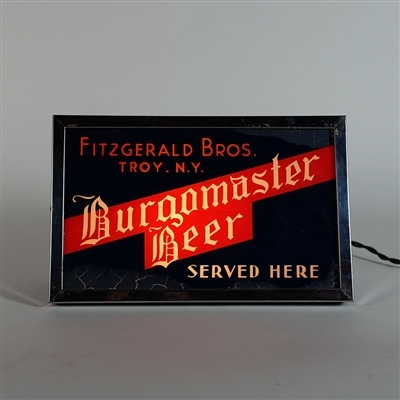 Fitzgerald Bros Burgomaster Beer Illuminated Sign w ORIGINAL BOX