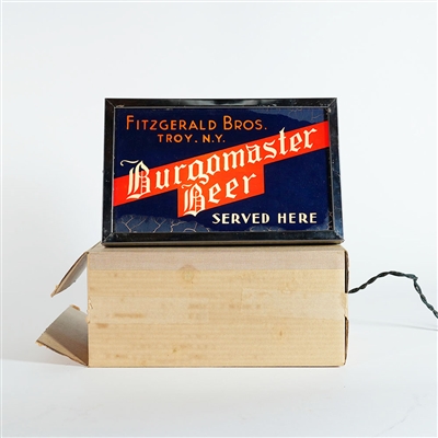 Fitzgerald Bros Burgomaster Beer Illuminated Sign w ORIGINAL BOX
