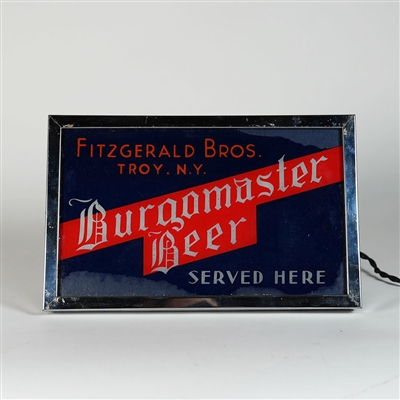 Fitzgerald Bros Burgomaster Beer Illuminated Sign w ORIGINAL BOX
