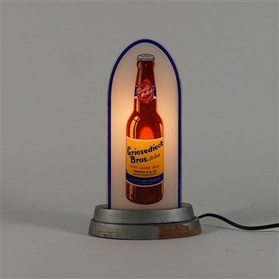 Griesedieck Bros St Louis Light Lager Beer Illuminated Cathedral Bullet Sign