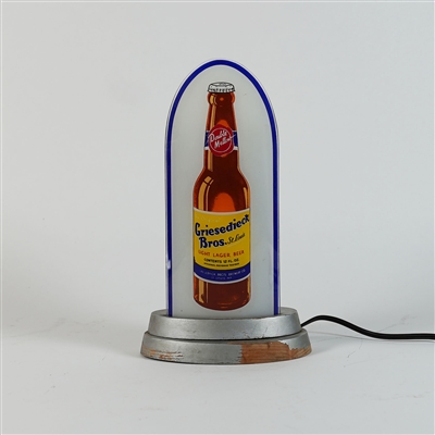 Griesedieck Bros St Louis Light Lager Beer Illuminated Cathedral Bullet Sign