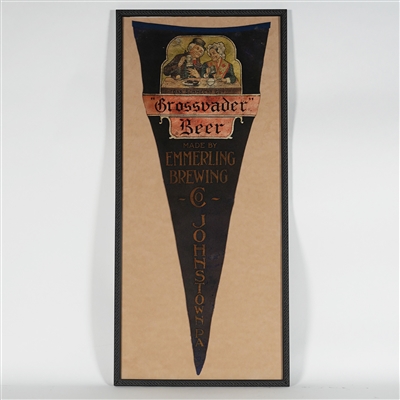 Grossvader Beer Emmerling Brewing Johnstown PA Felt Banner RARE