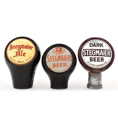 Stegmaier 1930s Tap Knobs Lot of 3 Different BEER ALE DARK