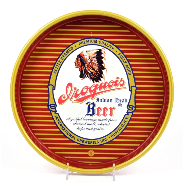 Iroquois Indian Head Beer 1950s Serving Tray EXCELLENT